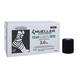 Tear-Light Athletic Tape Elastic 3"x7.5yd Black Non-Sterile 16/Ca