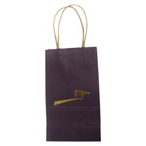 Paper Bags With Gold-Foil Toothbrush Logo 100/Bx