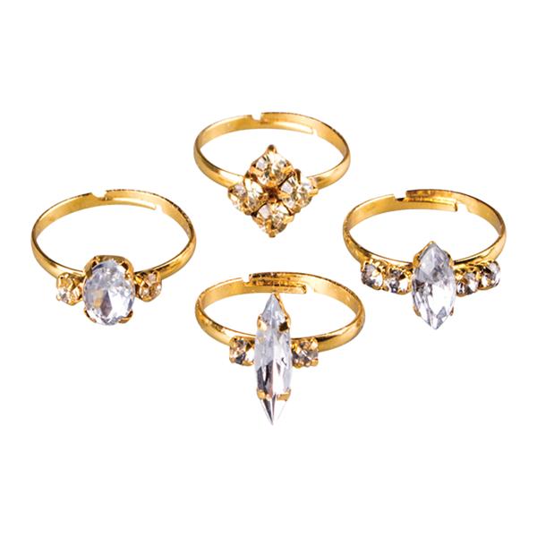 Diamond Rings Assorted Styles Assorted Colors 48/Box