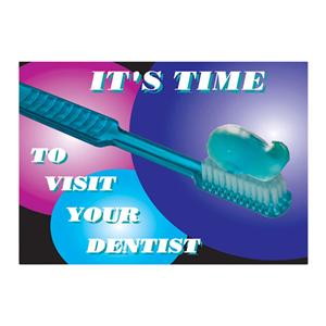 Imprinted Recall Cards Time To Visit 4 in x 6 in 250/Pk