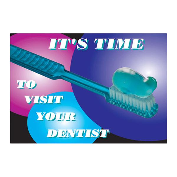Imprinted Recall Cards Time To Visit 4 in x 6 in 250/Pk