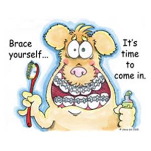 Imprinted Recall Cards Ortho Dog with Braces 4 in x 6 in 250/Pk