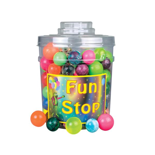 Canister Mix Bouncing Balls 32 mm & 38 mm Assorted 132/Pk