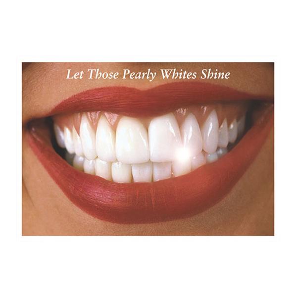 Imprinted Recall Cards Pearly Whites 4 in x 6 in 250/Pk