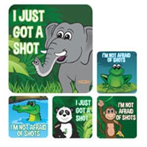 Stickers Assorted Animals I Got a Shot 100/Rl