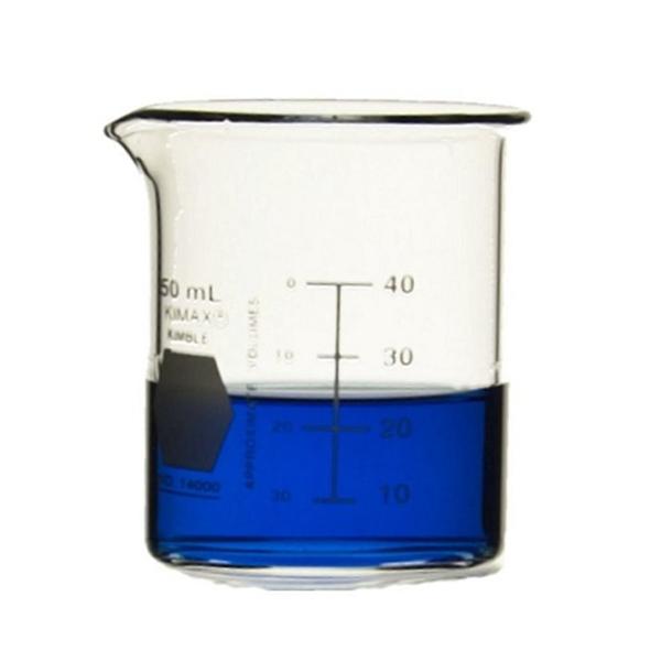 Kimax Griffin Beaker Borosilicate Glass Clear 50mL BX
