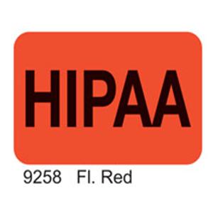 HIPAA Chart Label Red 500/Roll