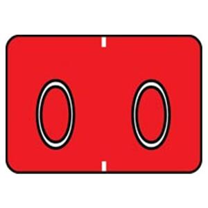 Sycom "0" End Tab Labels1"x1.5" 500/Rl