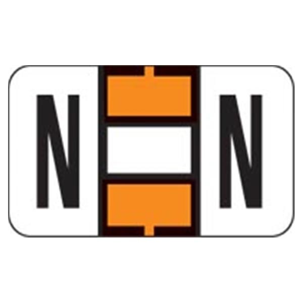 Jeter Compatible "N" Labels Orange 500/Rl