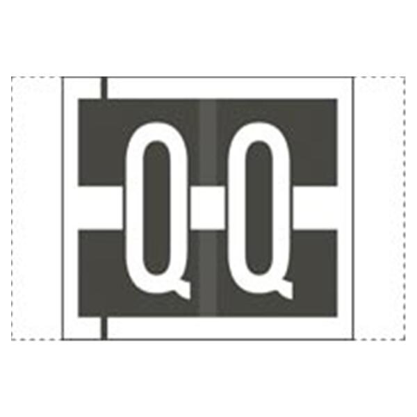 Col'R'Tab Compatible "Q" Label Gray 500/Rl 500/Rl