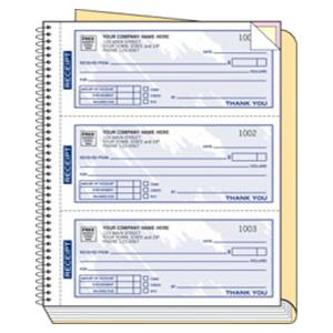 Receipt Book Imprinted 2-Part Assorted 3Pads/Pk