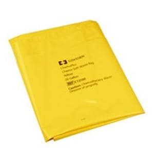 ChemoPlus Hazardous Waste Bag 4mil 23x41-1/2" Yellow Plastic 100/CS