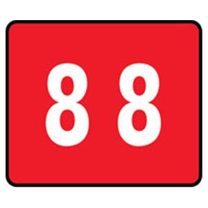 Smead "8" Numeric Label 1"x1-5/8" 250/Rl 250/Rl