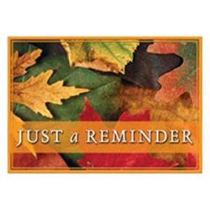 Imprinted Recall Cards Autumn Leaves 4 in x 6 in 250/Pk