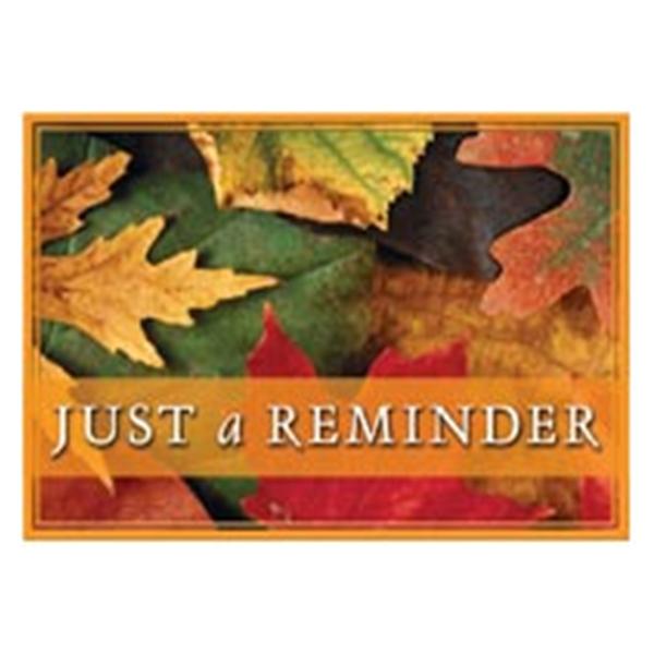 Imprinted Recall Cards Autumn Leaves 4 in x 6 in 250/Pk