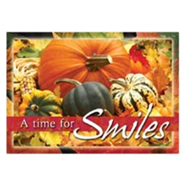 Imprinted Recall Cards Fall Harvest Smile 4 in x 6 in 250/Pk