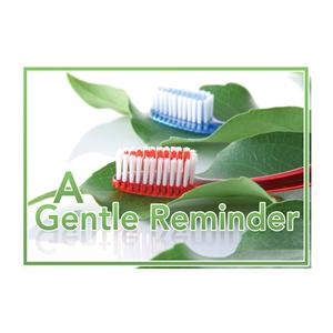 Imprinted Recall Cards Toothbrush on Leaf 4 in x 6 in 250/Pk