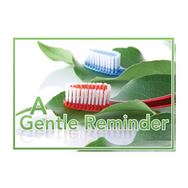 Imprinted Recall Cards Toothbrush on Leaf 4 in x 6 in 250/Pk