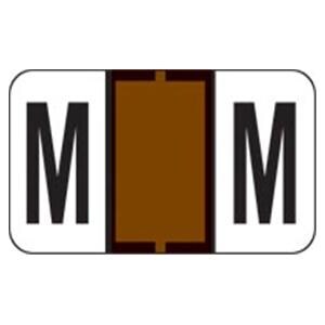 Jeter Compatible "M" Labels Brown 500/Rl