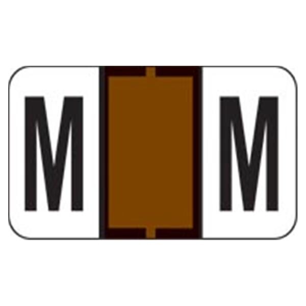 Jeter Compatible "M" Labels Brown 500/Rl