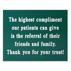 Formatted Wall Sign Referral Plastic Ea