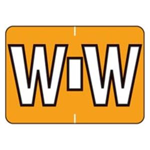 Colwell Jewel Tone "W" Labels 1.5"x1" 500/Rl