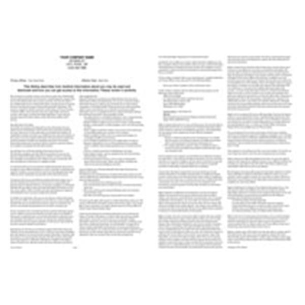 HiPAA Notice of Privacy Practices Educational 8-1/2x11" 1 Part Pa...