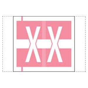 Col'R'Tab Compatible "X" Label Pink 500/Rl 500/Rl