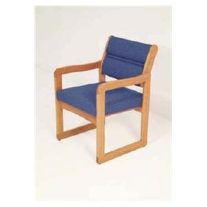 Dakota Wave Valley Guest Chair With Sled Base & Arms Deluxe Fabric Ea