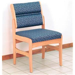 Dakota Wave Valley Guest Chair w/o Arms Deluxe Fabric Leaf Blue,...