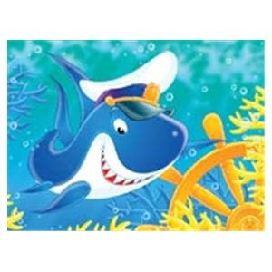 CeilingScenes Acoustic Tile Captain Sharky 4-Tiles Square 24 in x 24 in Ea