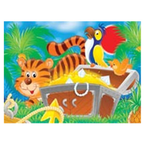 CeilingScenes Acoustic Tile Tiger & Friends 4-Tiles Square 24 in x 24 in Ea