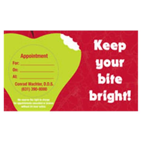 Peel N Stick Appointment Card Apple Bite 500/Bx