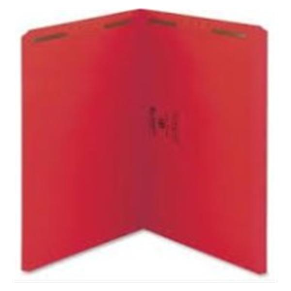 14 Pt End-Tab Folders Fasteners 1 & 3 Red 50/Bx