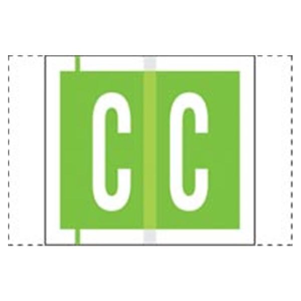 Col'R'Tab Compatible "C" LabelLt Green 500/Rl