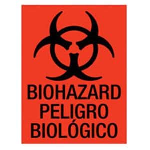 Label Biohazard Red Fluorescnt6.5x9 5/Package