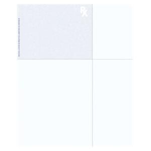 Laser Prescription Paper Medicaid Approved Full Sheet w/ Dtchbl Top-Left 500/Pk