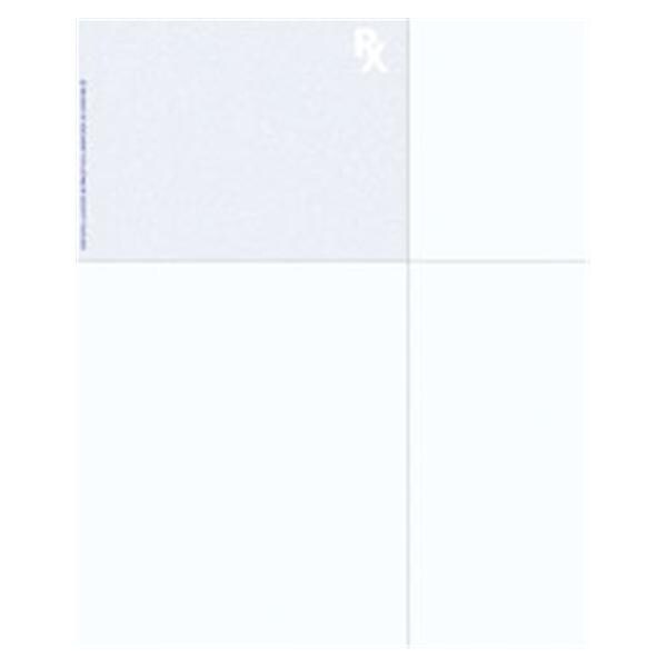 Laser Prescription Paper Medicaid Approved Full Sheet w/ Dtchbl Top-Left 500/Pk