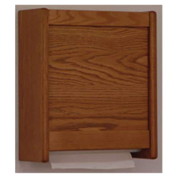 Paper Towel Dispenser Medium Oak Wood With Waterproof Plastic Bot...