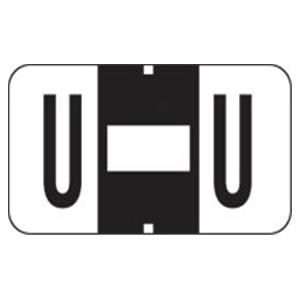 Jeter Compatible "U" Labels Black/White 500/Rl