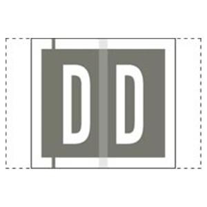 Col'R'Tab Compatible "D" Label Gray 500/Rl 500/Rl