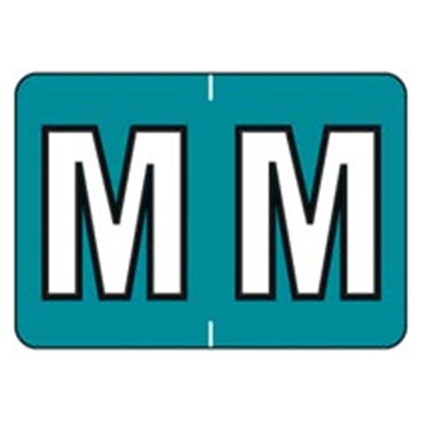 Colwell Jewel Tone "M" Labels 1.5"x1" 500/Rl