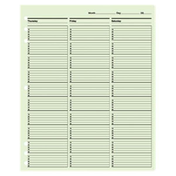 TimeScan Undated 1Column 15Min8.5x11 100/Pk