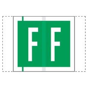 Col'R'Tab Compatible "F" Label Green 500/Rl 500/Rl