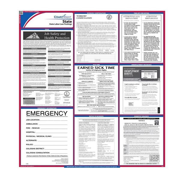 Poster State Labor Law Nevada English 27 in x 39 in Ea