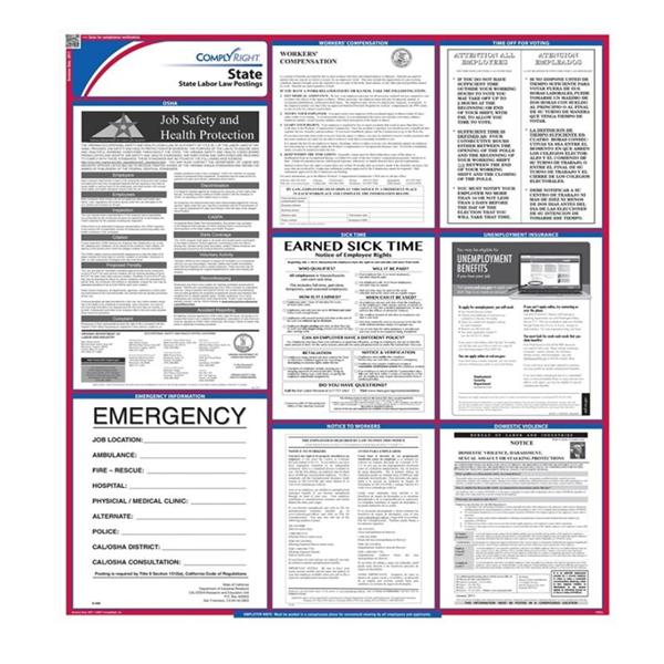 Poster State Labor Law Ohio English 27 in x 39 in Ea