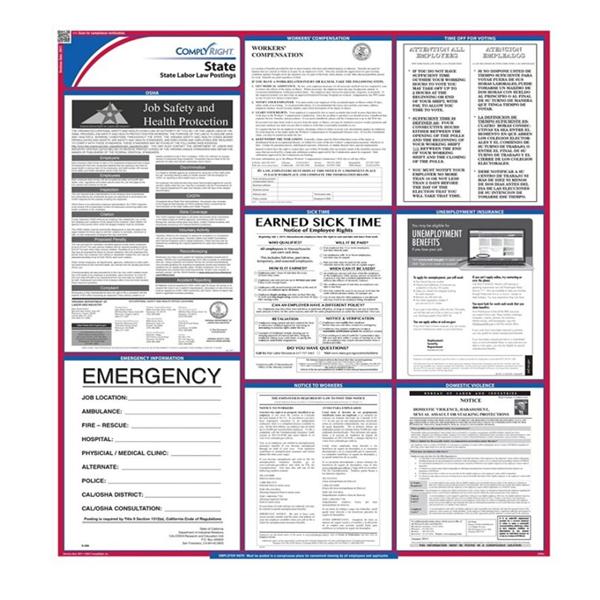 Poster State Labor Law Wyoming English 27 in x 39 in Ea
