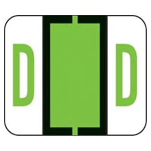 Tab "D" End Tab Labels Green 1.25"x1" 500/Rl
