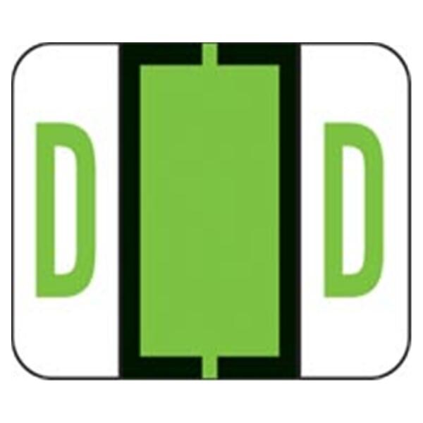 Tab "D" End Tab Labels Green 1.25"x1" 500/Rl