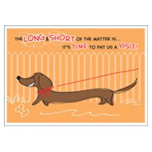 Imprinted Recall Cards Dog The Long / Short 4 in x 6 in 250/Pk